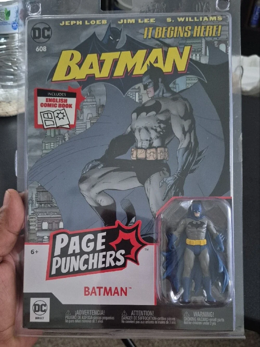DC Batman Page Punchers Comic Book With Action Figure — Gray, Blue, Yellow